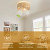 ainqiant Boho Caged Ceiling Fan with Light, 20'' Rattan Flush
