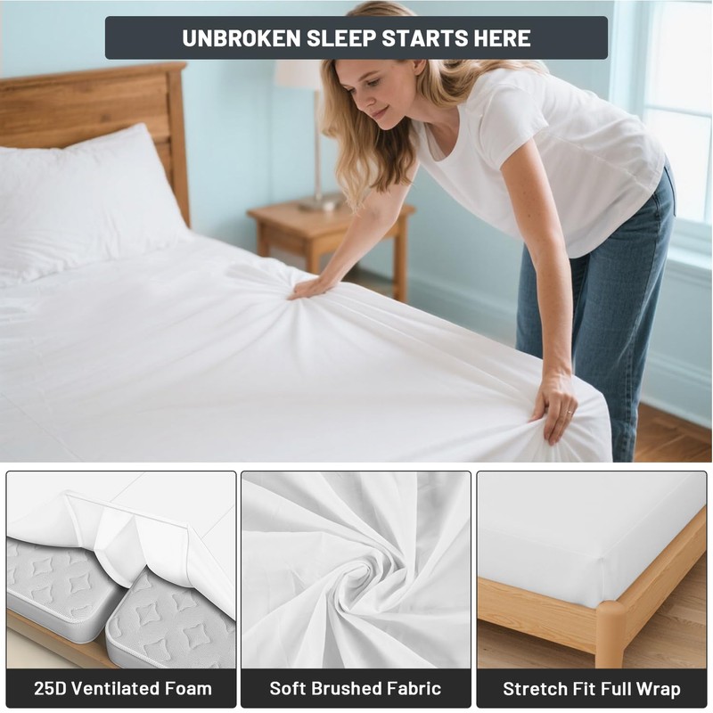 Spongiduits 3-in-1 Split King Bed Bridge with Removable Washable Cover,