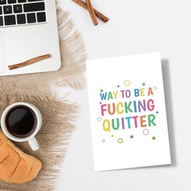 Spercy Funny Sobriety Card, Sober Gifts for Her Partner, Way To Be A Quitter Sober Anniversary Card