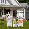 Arosche Extra Large Easter Decorations Outdoor Easter Bunny Yard Signs