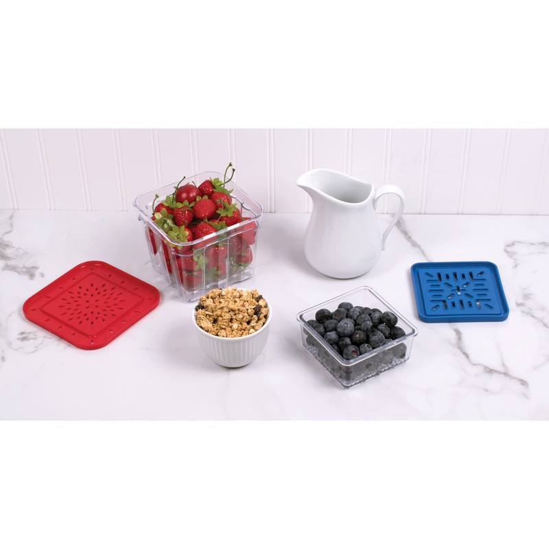 HIC Kitchen BerryFresh Half Pint Produce Box, Blue, BPA free