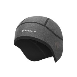 Feluz Cycling Hat, Helmet Undercap Winter Hat for Men Women, Windproof Warm Outdoor Sports Cap for Cycling, Running, Skiing, Motorcycling, Snowboarding, A-Grey (with glasses hole)