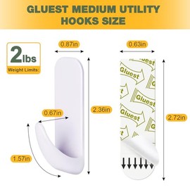20 ganchos adhesivos de pared, libres de daños, extraíbles con tiras adhesivas, ganchos adhesivos para colgar, ganchos para abrigos, llaves y accesorios del hogar