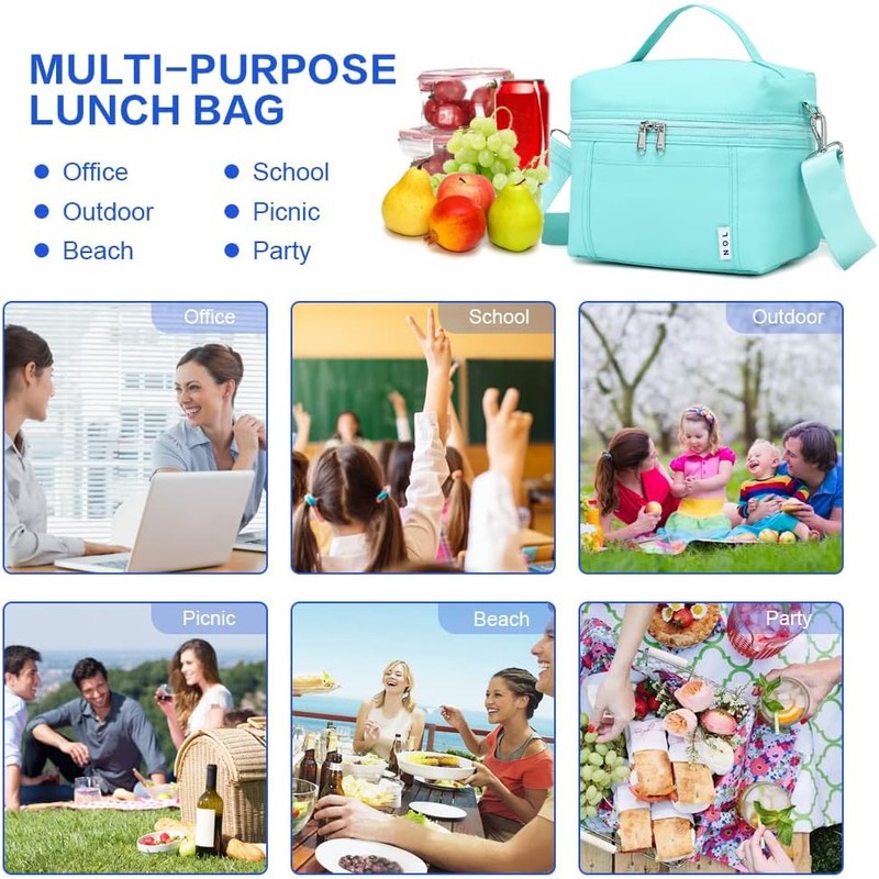 NOL Natural Organic Lifestyle Insulated Lunch Bags for Women Cooler