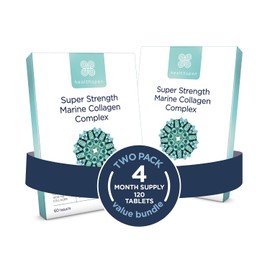 Healthspan Marine Collagen (120 Tablets, 1000mg) | 800mg Type I + 200mg Type II Collagen | Support Your Joints, Bones & Connective Tissue | Added Benefits for Skin & Beauty