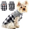 Dog Sweater for Samll Dog Fleece Plaid Dog Vest Warm