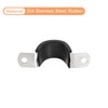 TOP-VIGOR 12Pcs 22mm(7/8") Rubber Cushioned Stainless Steel U-Shaped Pipe Clamp