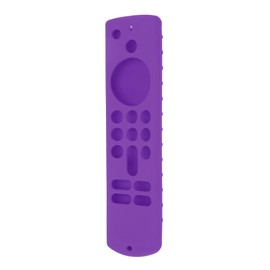 OUKENS Stick-Fernbedienungshülle, Silikonhülle Für Fire TV Stick, rutschfeste Silikon-Schutzhülle Mit Umhängeband Der 3. Generation(Lila Anzug)