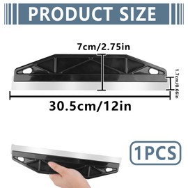 Paint Trim Guard, 12 Inch Multi-Purpose Stainless Steel Paint Guide Wallpaper Scraper, Cutting in Paint Shield Skirting Board Straight Edge Tool for Precision Paint Smearing Repairing Wallpaper
