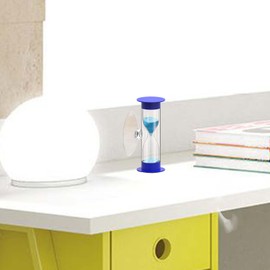 Hourglass Sand Timer 5 Minute with Suction Cup,Unbreakable Sand Watch 5 Min Sucker,Small Blue Sand Clock 5 Minute,Plastic Hour Glass Sandglass Timer for Kids,Games,Classroom,Toothbrush