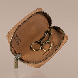 Matador K-65 Genuine Leather Keyring, Beige Brown, Classic