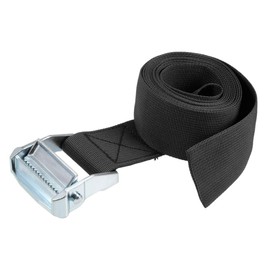 sourcing map 1 x Lashing Straps Tension Strap Lashing Straps Clamping Lock Lashing Strap 500 kg Polypropylene for Transport 2.5 m x 50 mm Black