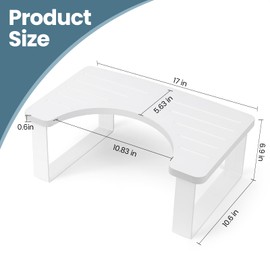 Bamboo Toilet Stool,Squatty Potty,Potty Squatty,Squatty Potty for Poop,Bathroom Stool,Poop Stool for Bathroom,Toilet Step,Toilet Stools for Pooping,Bamboo Articles(White)