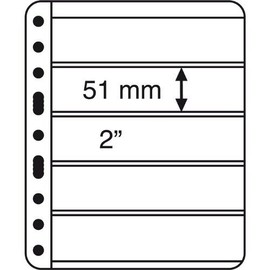 5 Heavy Duty Lighthouse Vario Plus 5s Stamp Pages - Black 5 Pocket Pages -