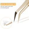 MGER Lash Tweezers for Eyelash Extensions,Diamond Grip 45 Degree Fiber