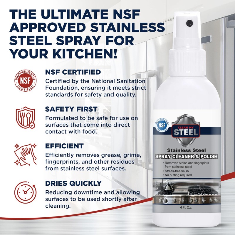 CLEAN MY STEEL Stainless Steel Cleaner 4 Fl Oz