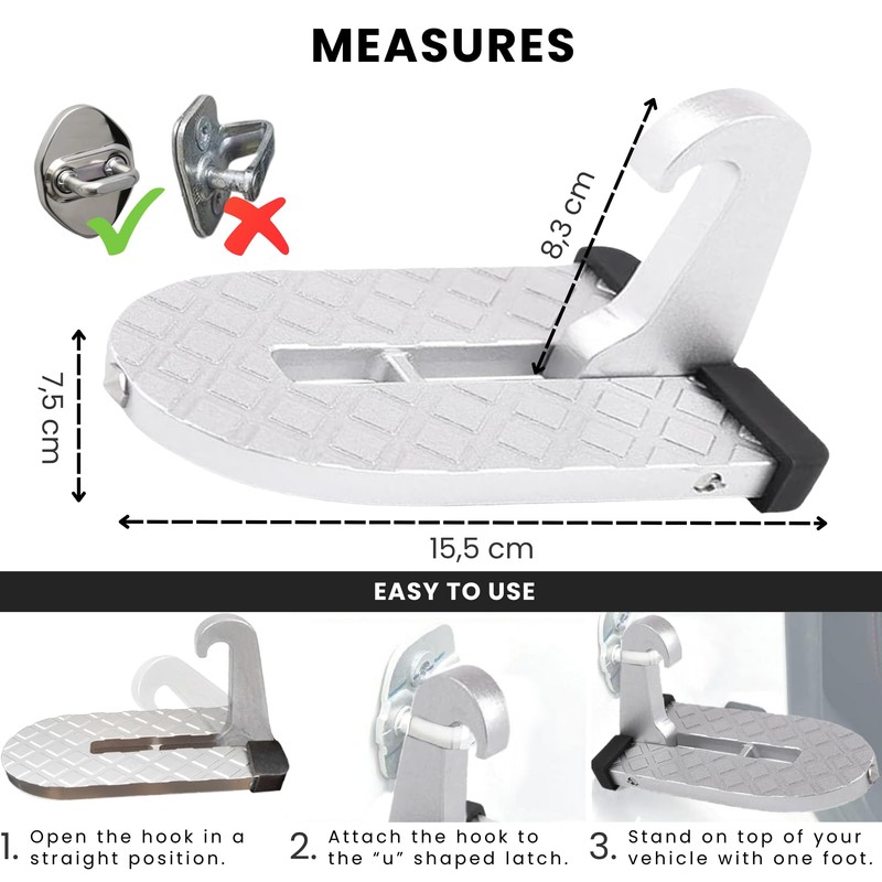 MAGIC SELECT 2 x Car Door Step, Foldable Vehicle Door