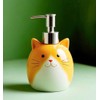 RockTrend Orange Cat Ceramic Soap Bottle Lotion Bottle Soap Dispenser