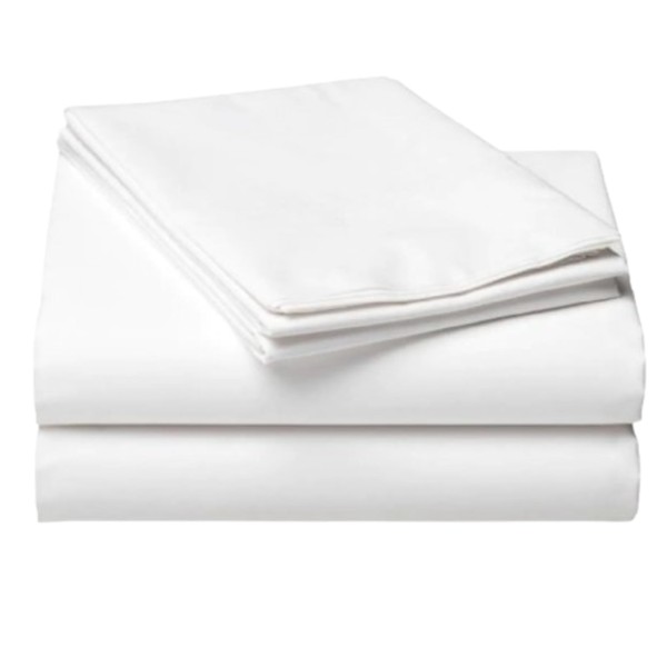 Kemp USA White Bedding Flat Sheets - Breathable, Compact &