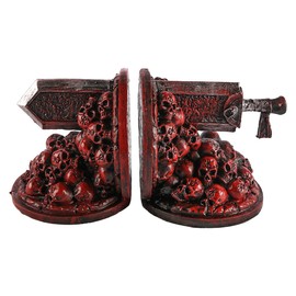 Sarini Vintage Resin Decorative Bookends Non-Slip Furious Dragon Slayer Design for Unique Desk Ornament and Book Organization