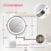 GREENFROM 8.5 Inch Magnifying Mirror with Lights, Wall Mounted Makeup