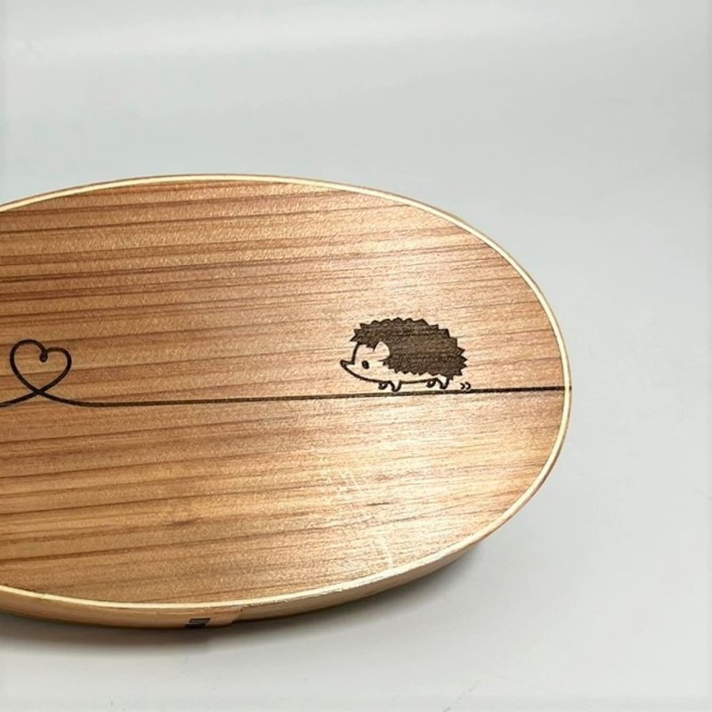 glow-from-within Crown Bento Box Wood Grain 400ml Design Tie –