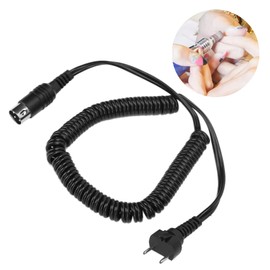 Electric Nail Drill Cable, Antioxidant Nail Drill Handpiece Cable, Three Connector Design for Electric Nail Drill Handpiece for Long Term Use (Black)