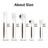 JASHII Wood Handle Flatware Set, 20 Pieces Stainless Steel Silverware