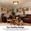 Drosbey 48W Dimmable LED Ceiling Light Fixture, 13.2in Flush Mount