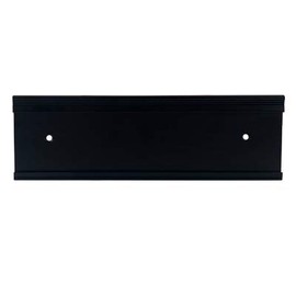 Modern Nameplate Holder - Wall or Door - with Clear Plastic Insert - 8 x 2 - Made in The USA! (Matte Black)