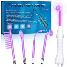KAPASKI High Frequency Facial Wand 4-Piece Set, Facial Machine for Face Eyes Hair Body