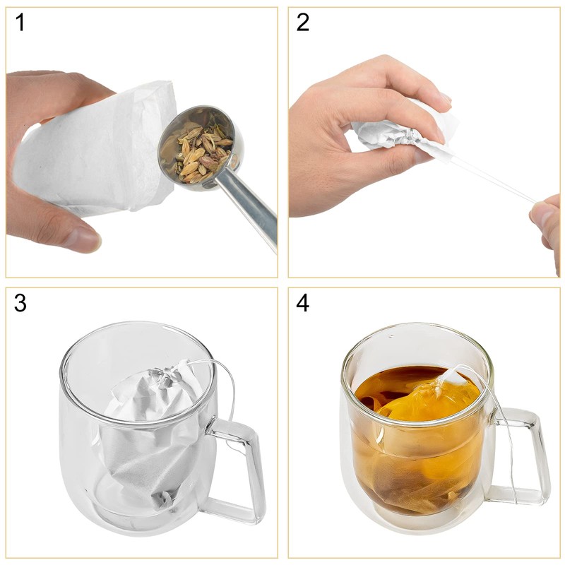 Numola 100Pcs Disposable Tea Bags for Loose Leaf Tea, Empty