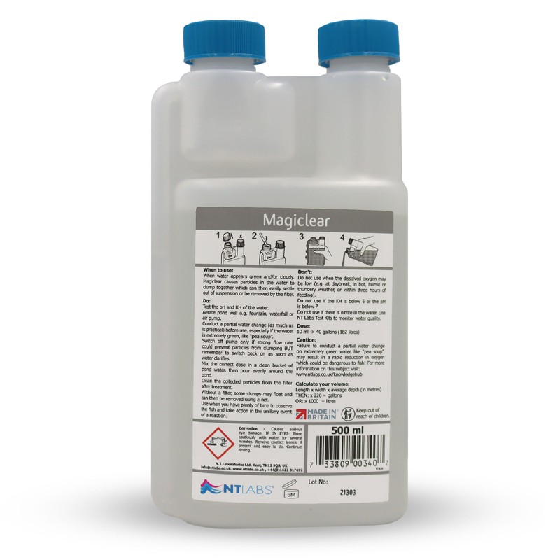 NT Labs Pond Magiclear, Clears Green and Cloudy Water, Control
