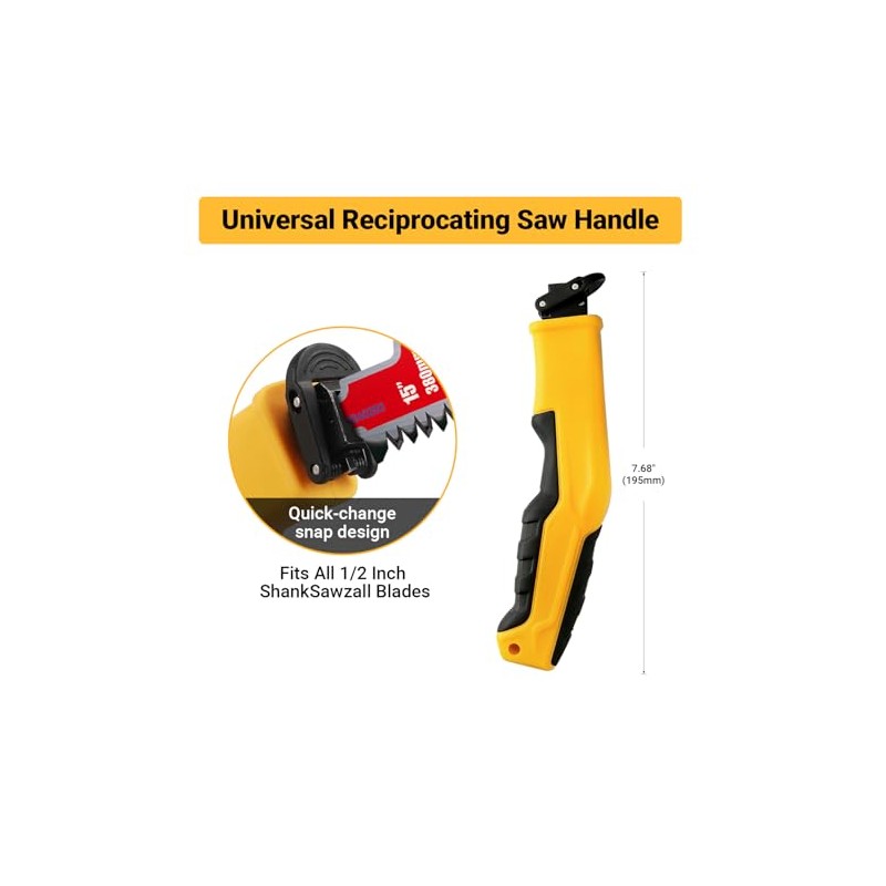 Universal Reciprocating Saw Handle - Fits All 1/2 Inch Shank