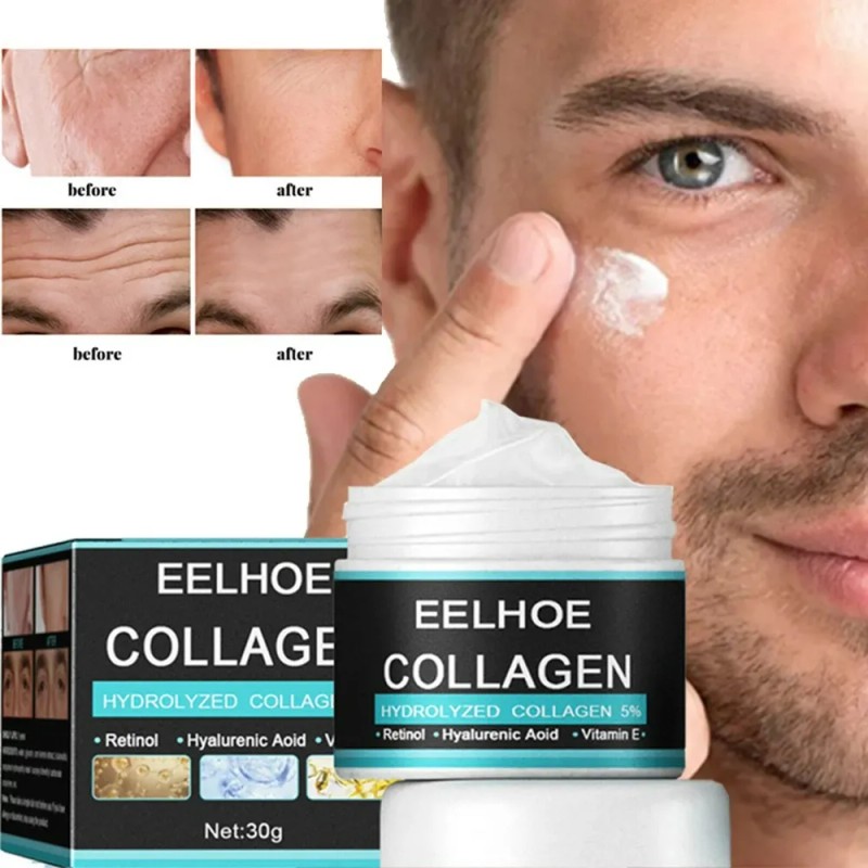 Ee Crema Colageno Hidrolizado Reafirmante Antiarrugas Hombre Mixta