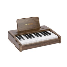 JALOKEE Kids Piano Keyboard, 25 Keys Digital Piano for Kids, Mini Music Educational Instrument Toy, Wood Piano for Toddlers Girls Boys (Walnut, 25 Keys)