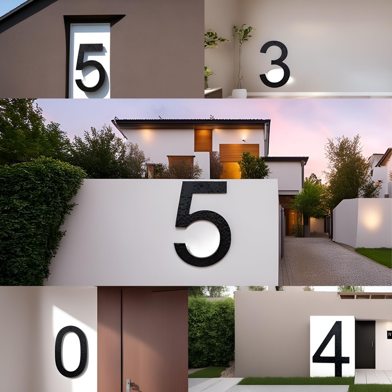 TripDock 12 Inch High House Numbers for Outside - Anti-Fading