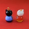 Four Cart Cute Glass Hina Doll Cat Hina Doll