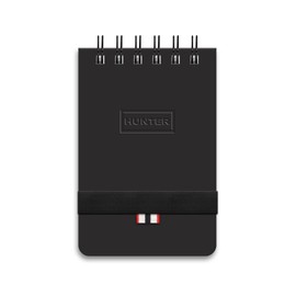 Hunter - All Weather Field Book, 5.75” X 3.6” 128 Pg Outdoor Notebook With Elastic Band to Protect Notes, Pocket Journal With Dot Grid Stone Paper for Surveying, Water & Tear Resistant, Black