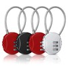 woojfcang 4 Pcs Small Number Locks Zinc Alloy Combination Padlocks