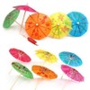 Accessotech 24 Mixed Paper Cocktail Umbrellas Parasols for Party Tropical