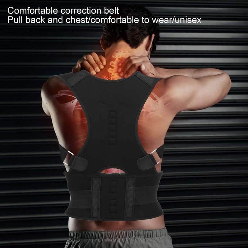 Keenso Unisex Back Support Posture Bandage, Correction Tape Belt Strength