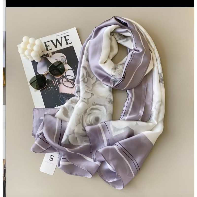 BRMM MIA Women's Scarf, Silk-like, Large, Birthday, Gift, Wedding, Celebration,