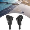 X AUTOHAUX Set of 2 car windscreen wipers, washer nozzles,