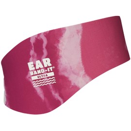 Ear Band-It Ultra Swimming Headband (Keep Water Out, Hold Earplugs in) Doctor Recommended Medium (Ages 3-8) Tie Die Pink