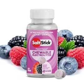 SaltStick - FastChews Electrolitos Masticables para Ejercicio y Rehidratación, 60 Tabletas.                                                           