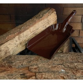 MGE - Metal Shovel for Fireplace and Grill - Enamelled Iron - Fireplace Ash Shovel - Charcoal Ash Shovel - Mini Dust Shovel - Oven Shovel - Heavy Steel - Charcoal Shovel