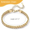 14K Gold Plated Chunky Chain Gold Adjustable Bracelet for Women