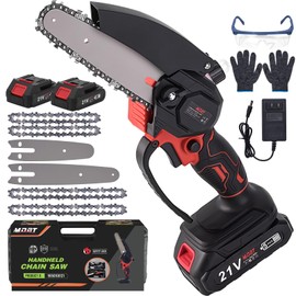 MDBTTOOLS Mini Chainsaw 6-Inch Cordless Chainsaw Battery Powered Hand-Held Chain Saw for Efficient Cutting, Lightweight & Easy to Use