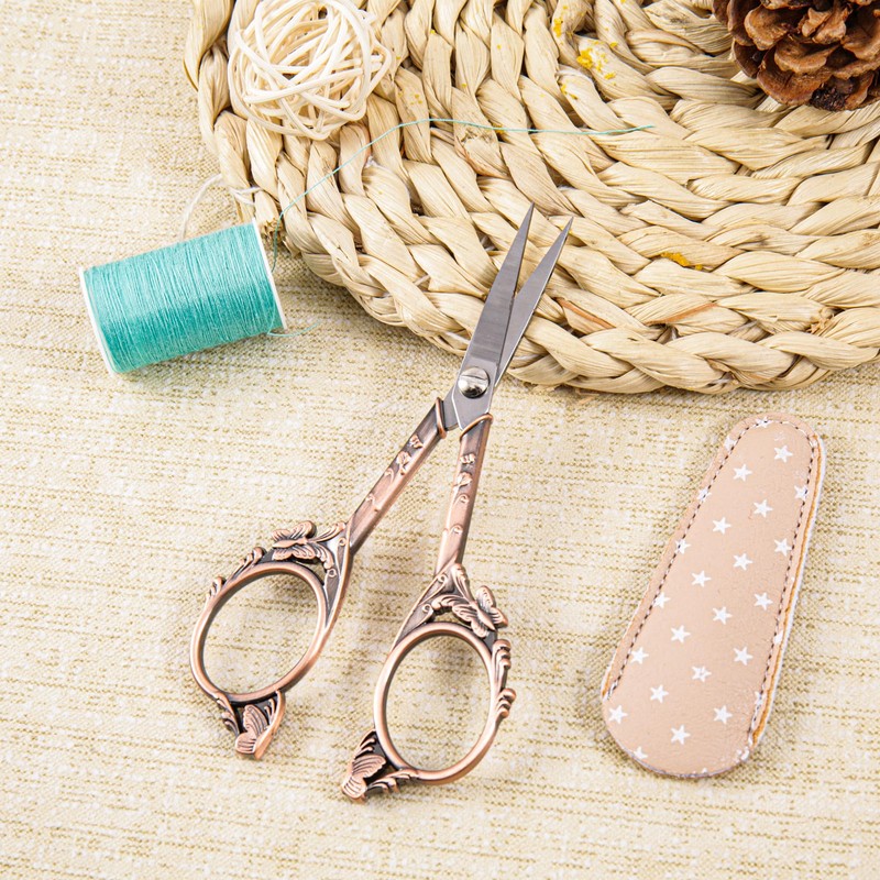 Small Craft Scissors with Cover, Comfortable Handles With Beautiful Butterfly